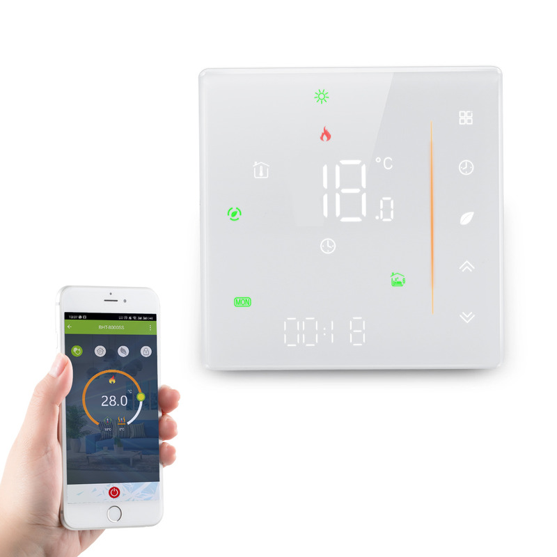 colorful screen thermostat controled by phone